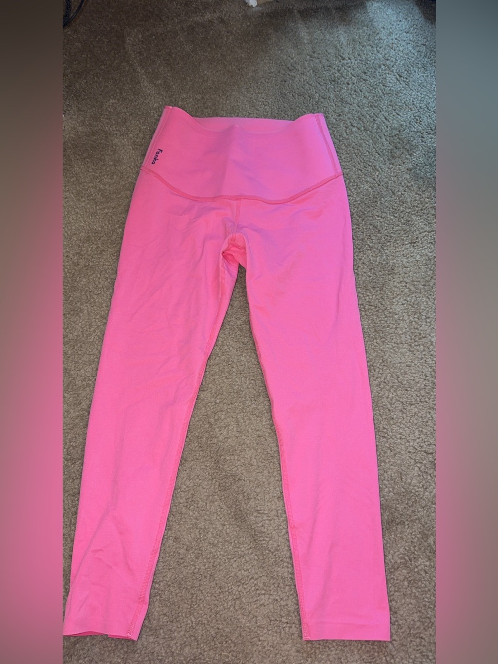 High-Waist Neon Pink Women's Leggings